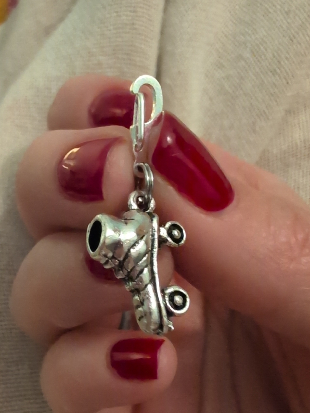 Silver Roller Skate Charm
